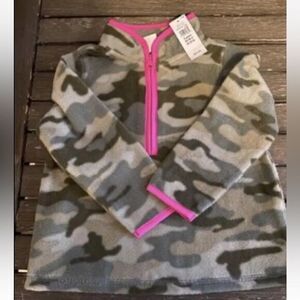 New gap size 2 years three-quarter zip camouflage fleece long sleeve‎ top